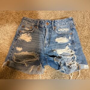 American Eagle Outfitters women’s 000 distressed tom girl Jean Shorts
